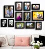 Set of 12 Black Wood Collage Photo Frames