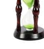 Black Wood Sand Timer With Green Sand