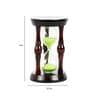 Black Wood Sand Timer With Green Sand