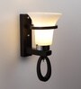 Black Wood Wall Light