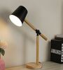 Black Wooden Finish Long Arm Modern Study Lamp