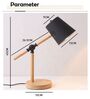 Black Wooden Finish Long Arm Modern Study Lamp