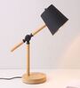 Black Wooden Finish Long Arm Modern Study Lamp