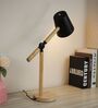Black Wooden Finish Long Arm Modern Study Lamp