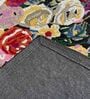 Black Wool Floral 4 x 6 Feet Hand Tufted Carpet Hand Tufted Carpet