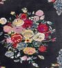 Black Wool Floral 4 x 6 Feet Hand Tufted Carpet Hand Tufted Carpet