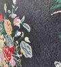 Black Wool Floral 4 x 6 Feet Hand Tufted Carpet Hand Tufted Carpet