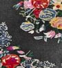 Black Wool Floral 4 x 6 Feet Hand Tufted Carpet Hand Tufted Carpet