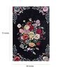 Black Wool Floral 4 x 6 Feet Hand Tufted Carpet Hand Tufted Carpet
