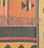 Black Wool & Jute Traditional 108 x 72 Inches Hand Woven Dhurries