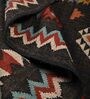 Black Wool & Jute Abstract 108 x 72 Inches Hand Woven Dhurries