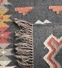 Black Wool & Jute Abstract 60 x 36 Inches Hand Woven Dhurries