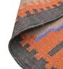 Black Wool & Jute Geometric 72 x 48 Inches Hand Woven Dhurries