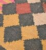 Black Wool & Jute Traditional 72 x 48 Inches Hand Woven Dhurries