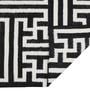 Black Wool 5 ft X 8 ft Hand Woven Dhurrie