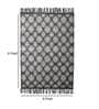 Black Wool Rectangle 4 x 6 Feet Dhurrie