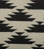 Black Wool Rectangle 5 x 8 Feet Dhurrie