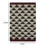 Black Wool Rectangle 5 x 8 Feet Dhurrie