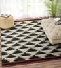 Black Wool Rectangle 5 x 8 Feet Dhurrie