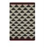 Black Wool Rectangle 5 x 8 Feet Dhurrie