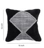 Black Wool Tufted Geometric 46x46 inches Cushion Covers Set of 2