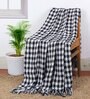 Black Woven Cotton Checkered 50X60 Inches Throw