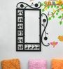 Wrought Iron Abstract Wall Mirror in Black colour