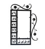 Wrought Iron Abstract Wall Mirror in Black colour