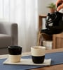 Black & White Stoneware Kulhad Set of 2