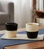 Black & White Stoneware Kulhad Set of 2