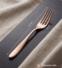 Set of 6 Rose Gold Stainless Steel Table Forks Set