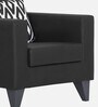 Bladen Leatherette 1 Seater Sofa in Black Colour