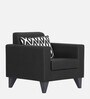 Bladen Leatherette 1 Seater Sofa in Black Colour