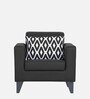 Bladen Leatherette 1 Seater Sofa in Black Colour