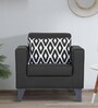 Bladen Leatherette 1 Seater Sofa in Black Colour