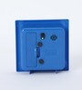 Blaise White & Blue Plastic Square Shaped Table Alarm Clock