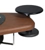 Blake Metal Nesting Coffee Table Set in Brown Finish with Black Marble Top