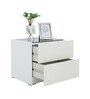 Blanc Bedside Table In White Colour