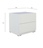 Blanc Bedside Table In White Colour