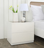 Blanc Bedside Table In White Colour