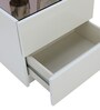 Blanc Bedside Table In White Colour