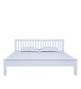 Blanche Solid Wood King Size Bed In White Finish
