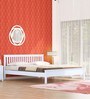 Blanche Solid Wood King Size Bed In White Finish
