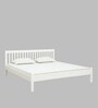 Biarritz Solid Wood King Size Bed in Scratch Resistant White Finish