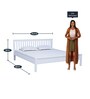 Blanche Solid Wood King Size Bed In White Finish