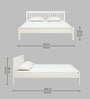 Biarritz Solid Wood King Size Bed in Scratch Resistant White Finish