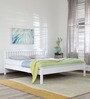 Blanche Solid Wood Queen Size Bed In White Finish