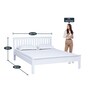 Blanche Solid Wood Queen Size Bed In White Finish
