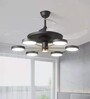 Blanco Black Aluminium LED Smart Fan Chandelier
