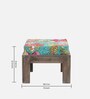 Blane 4 Seater Coffee Table Set With Floral Print Green Kantha Cushion